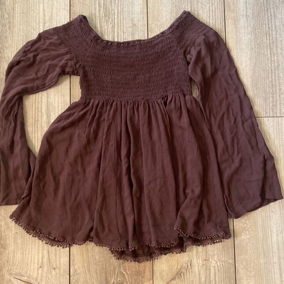 Brown Alter’d State w Rouching Chest  and Embroderment Along Bottom Size L - Picture 9 of 9